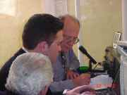 Roger (9H5L), Paul (9H1JT), and Silvio on the comms deck.