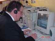 Paul Spiteri, 9H5-SP (now qualified 9H1 !) , on our sponsored internet link, yakking away with Norfolk, VA via Yahoo Instant Messenger complete with webcam of station's comms deck.