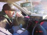 Station Manager, maor Ivan Consiglio,  tries his hand at ham-talk over HF.